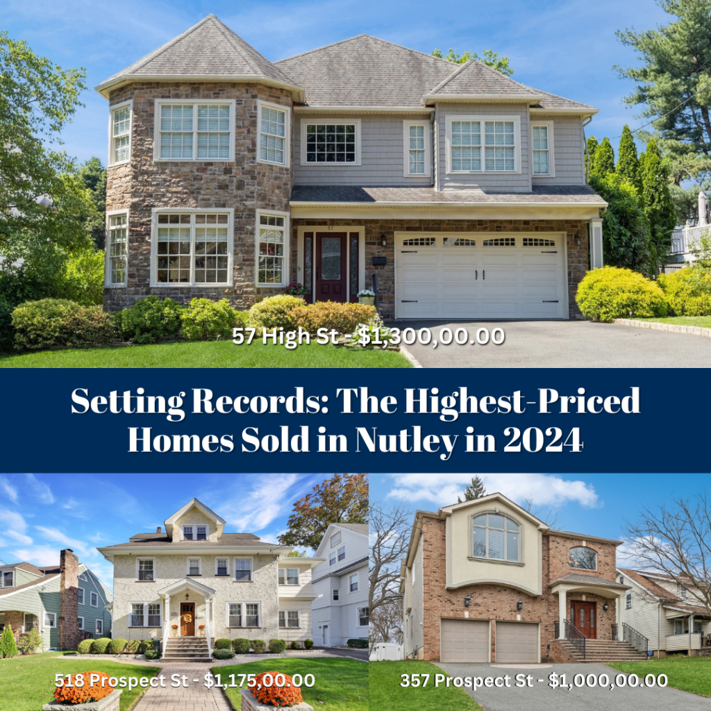 Highest priced homes sold in Nutley NJ